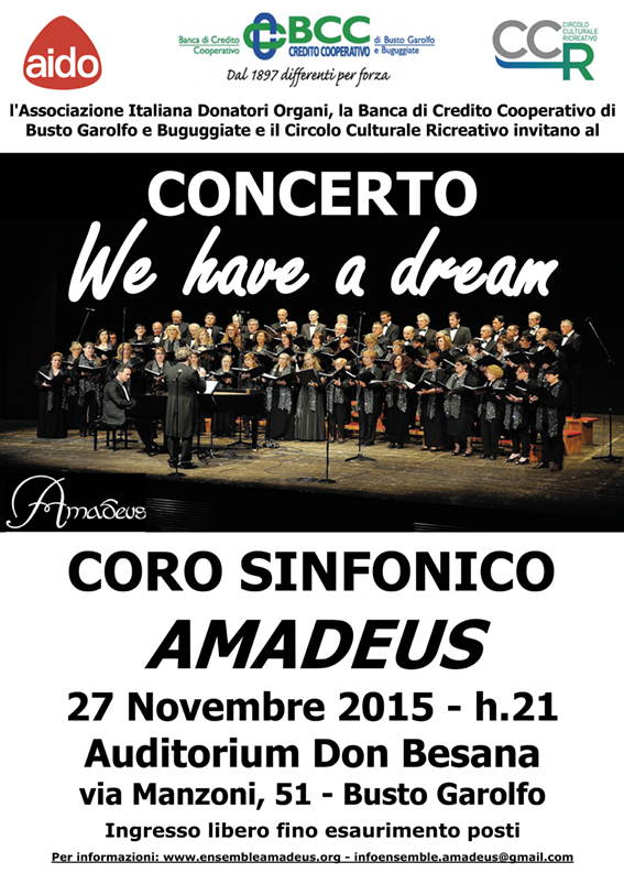 locandina concerto we have a dream