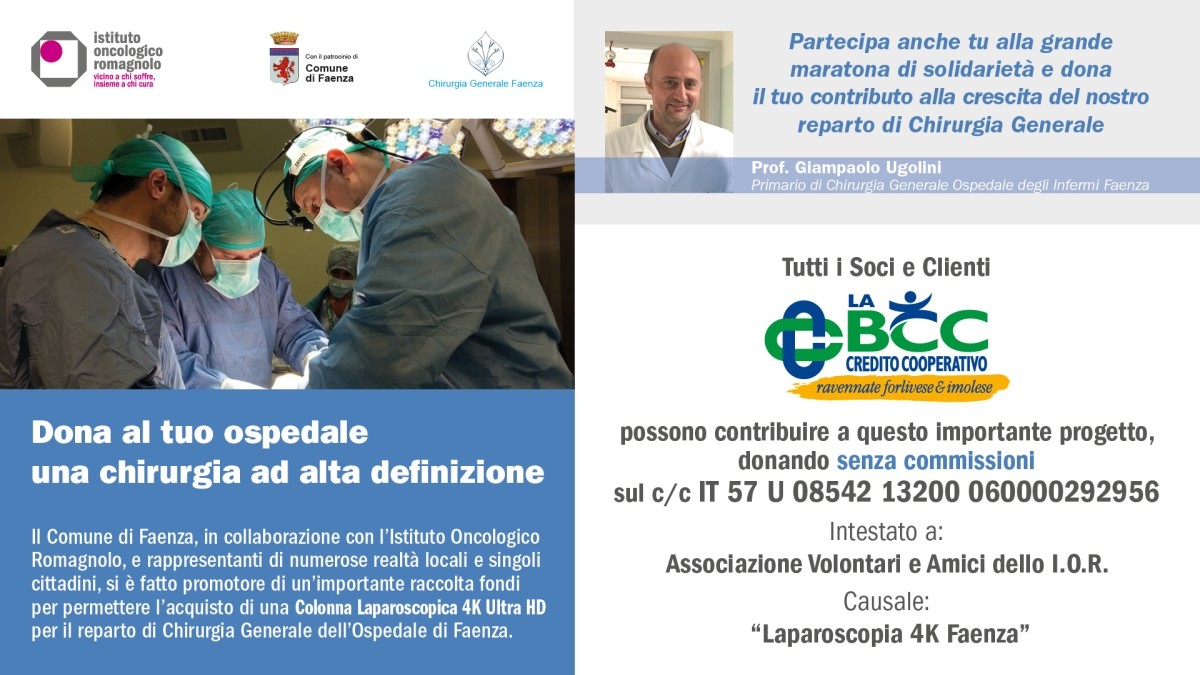Raccolta fondi laparoscopia Ospedale Faenza