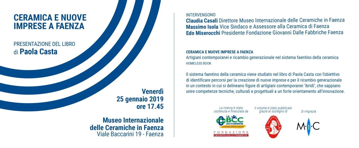Ceramica e nuove imprese a Faenza, al MIC, sponsor LA BCC