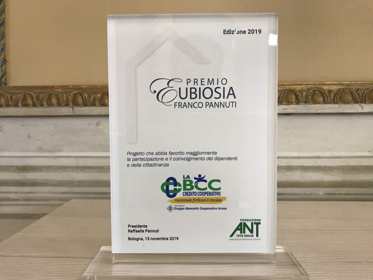 Premio Eubiosia 2019 di ANT a LA BCC