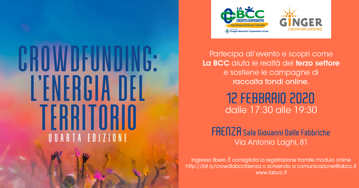 LA BCC a favore del terzo settore con il crowdfunding