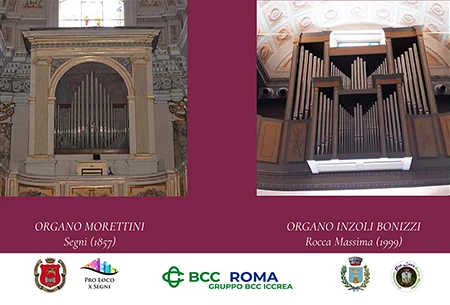 Immagine degli organi delle cattedrali di Segni e Rocca Massima nel Lazio