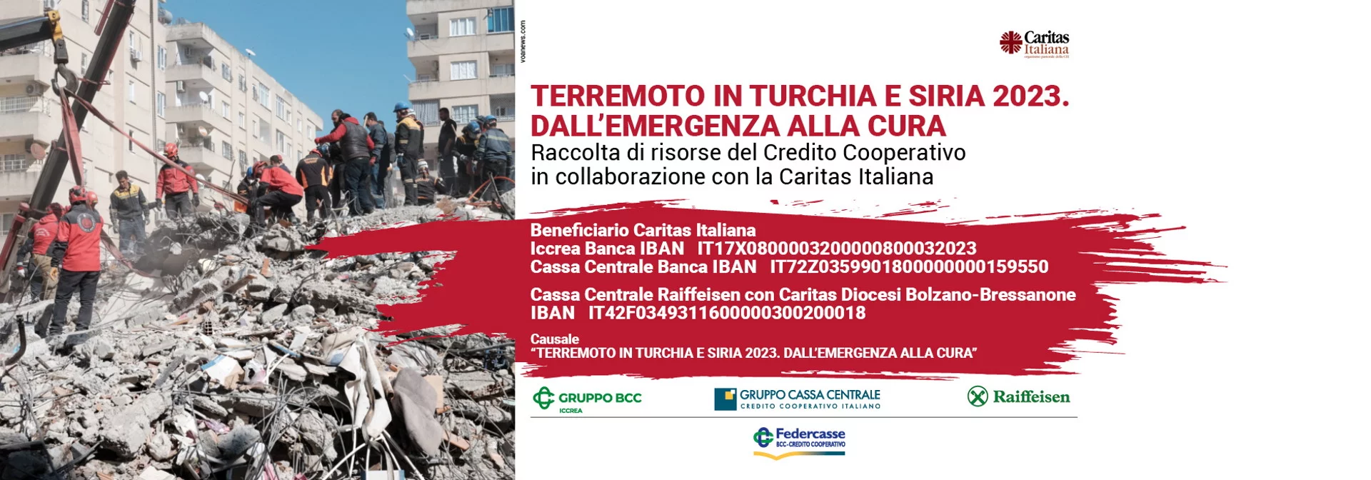 Banner terremoto Turchia