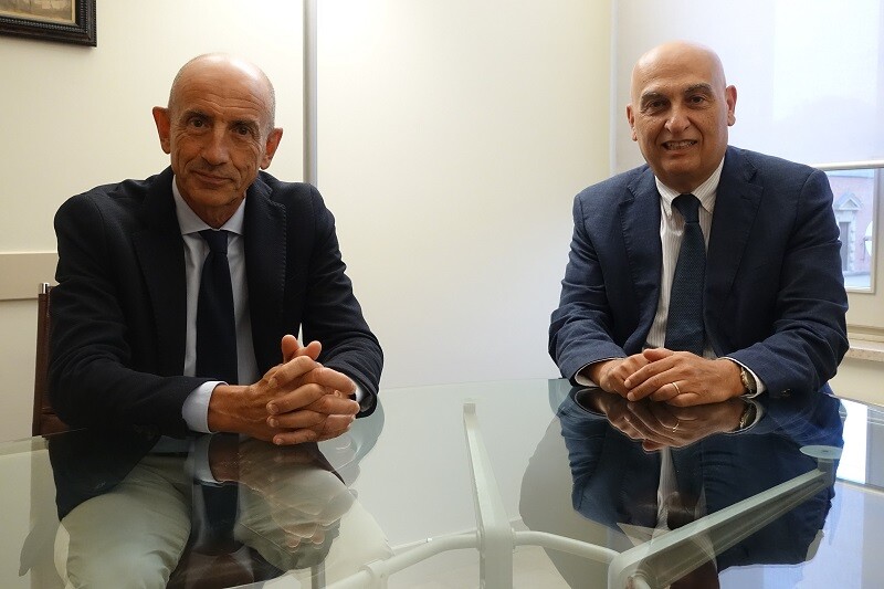 Da sinistra, il Direttore Generale Gianluca Ceroni e il Presidente Giuseppe Gambi