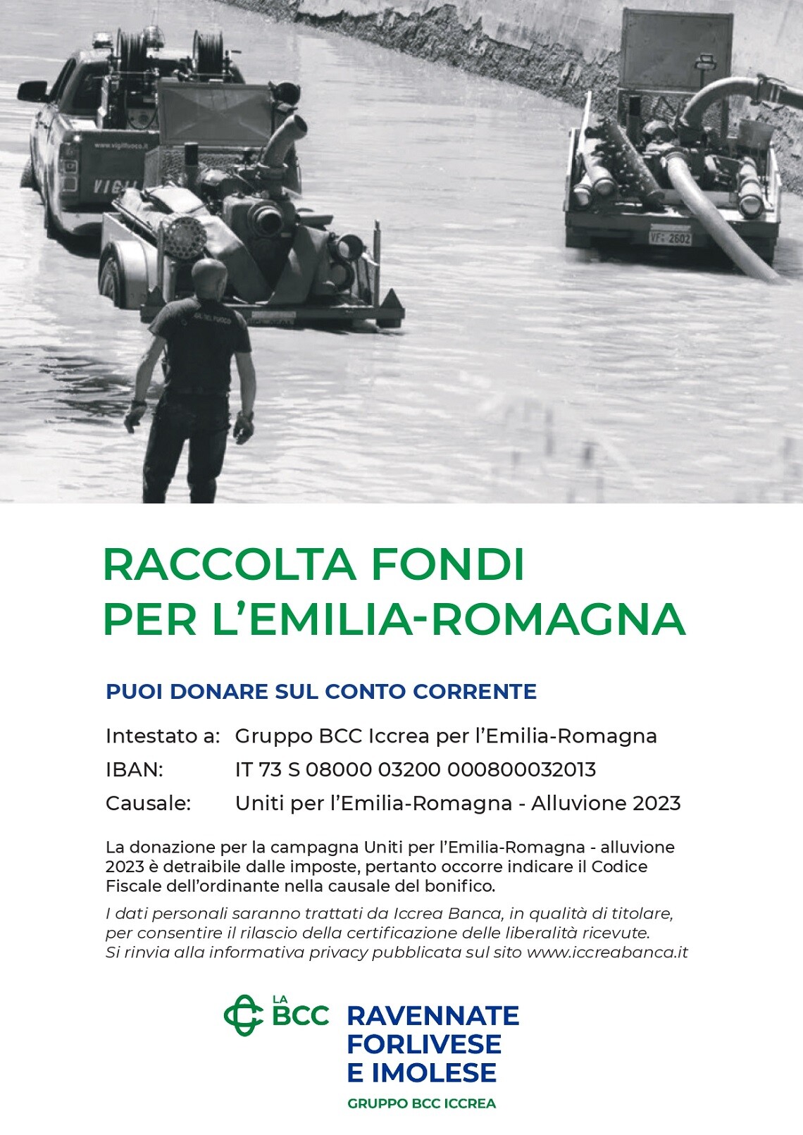 Raccolta Fondi LA BCC alluvione Emilia-Romagna