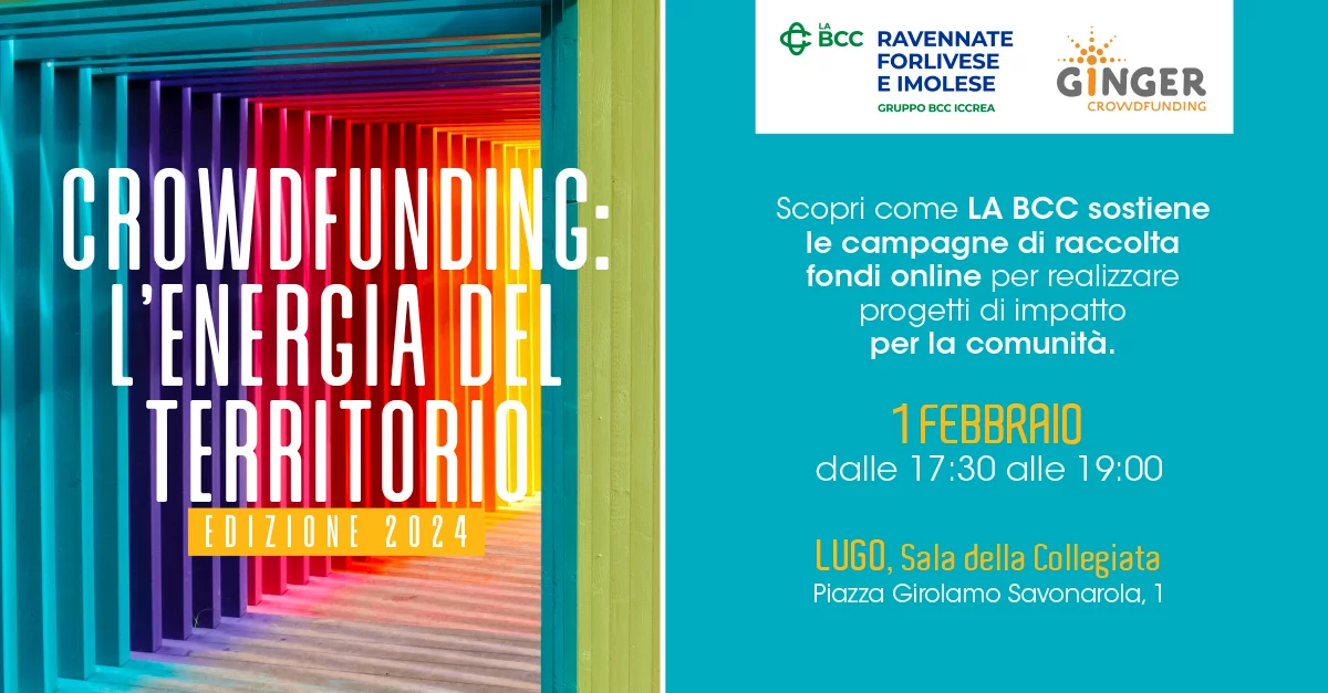 Il Crowdfunding per il Terzo Settore: evento gratuito il 1 febbraio a Lugo
