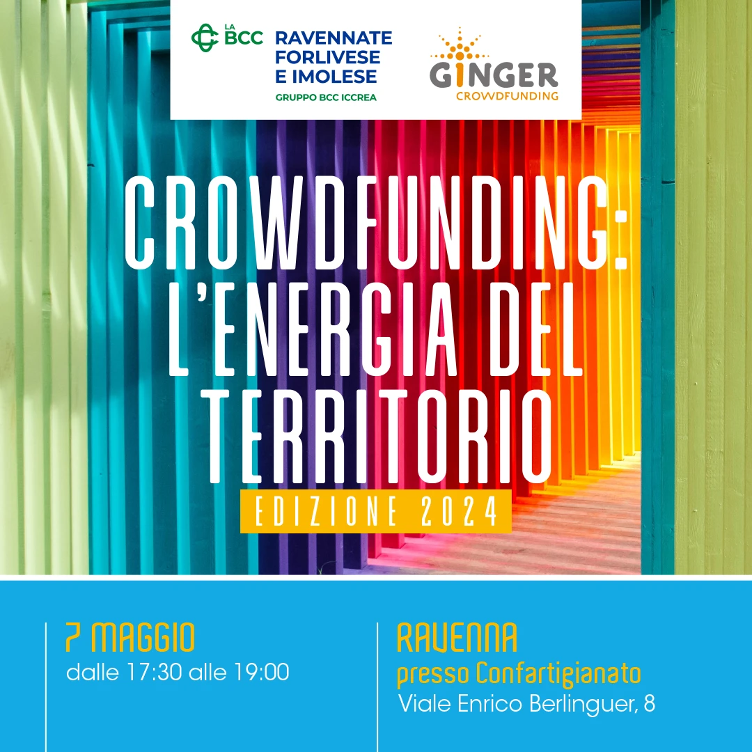 Il Crowdfunding per il Terzo Settore: evento gratuito il 7 maggio con LA BCC a Ravenna
