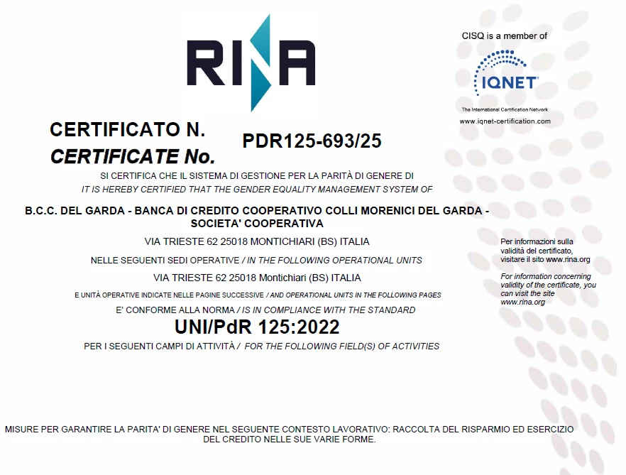 Certificato parità