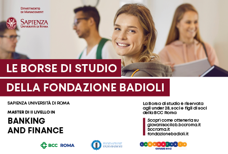 Immagine Borsa di studio Fondazione Badioli - Sapienza Università di Roma