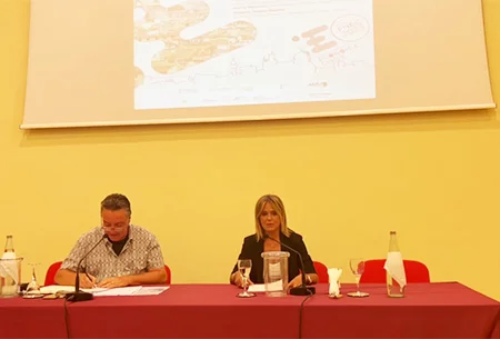 Immagine dell'intervento di Ivana Pungelli per BCC Roma al convegno
