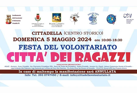 Cittadella - In arrivo la “Festa del volontariato Città dei Ragazzi”