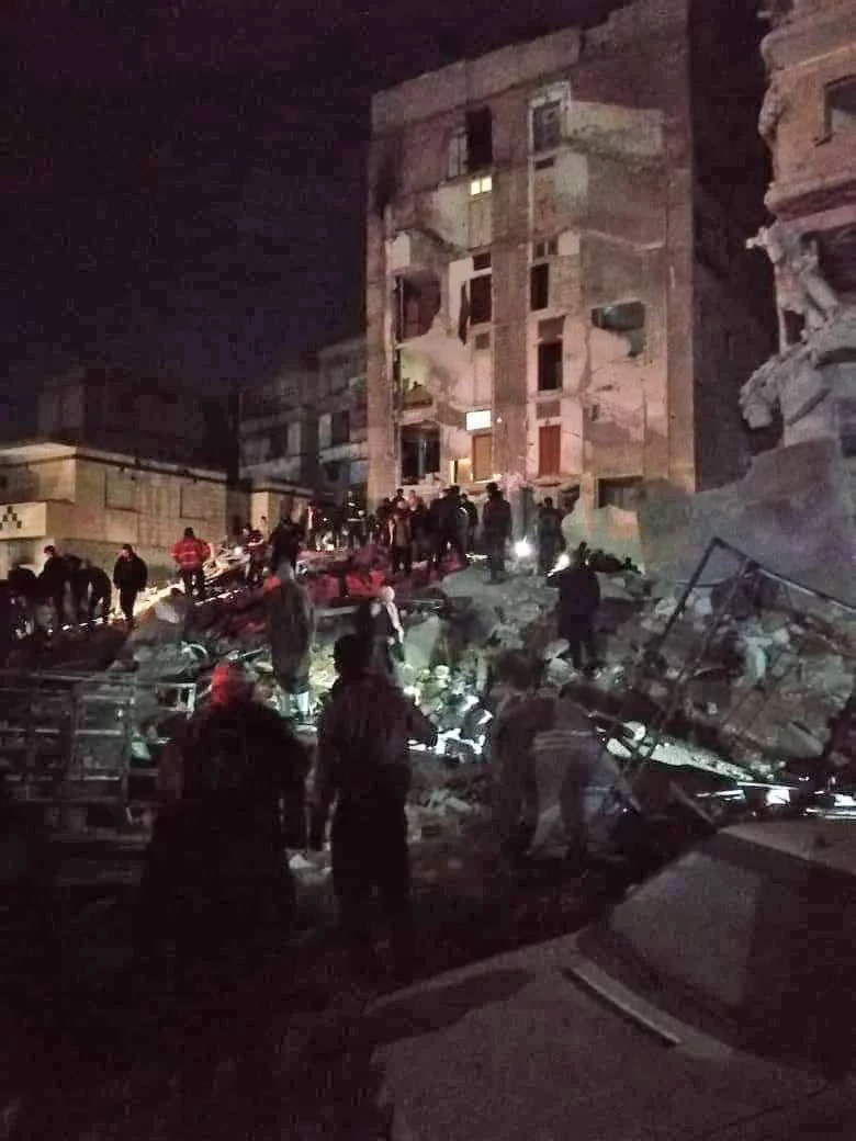 Terremoto Siria notturna