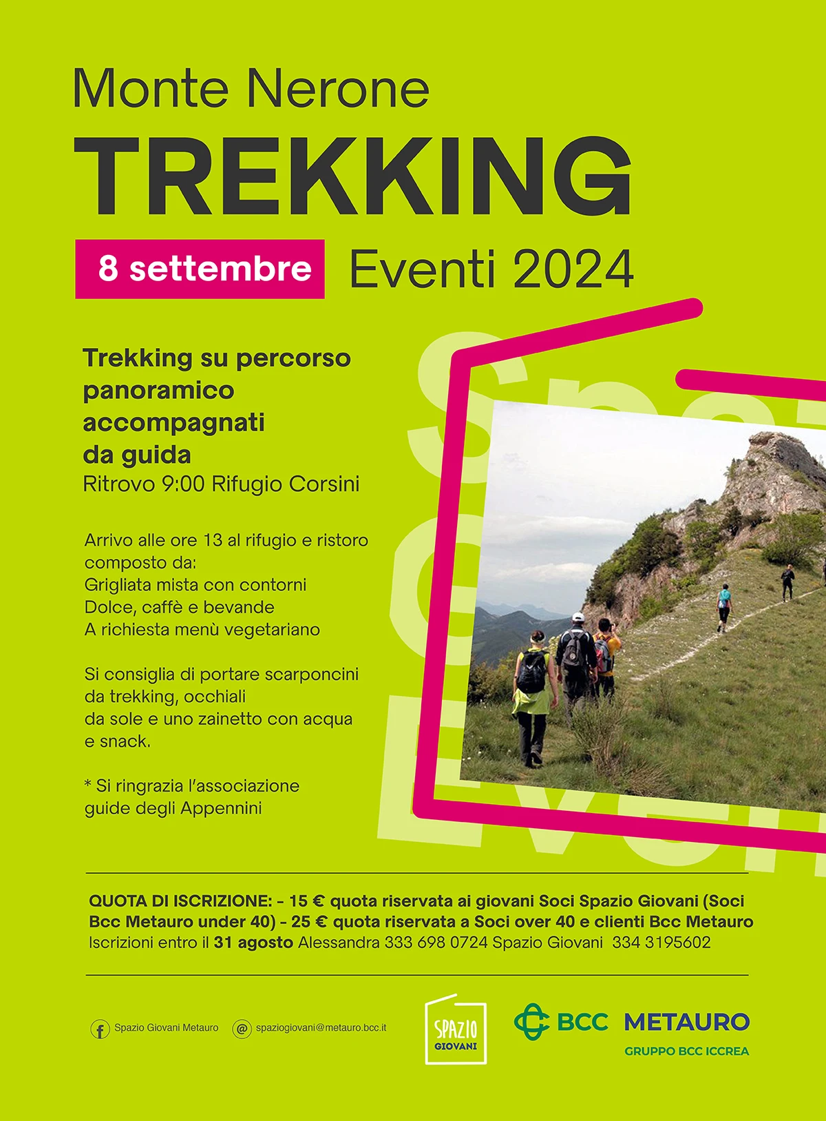 LOCANDINA TREKKING MONTE NERONE 8 SETTEMBRE