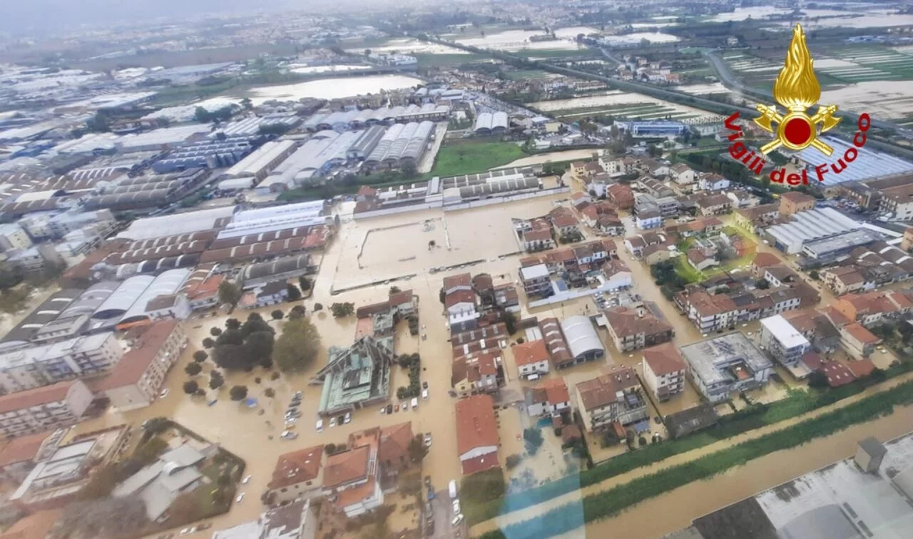 Foto aerea alluvione toscana 2023