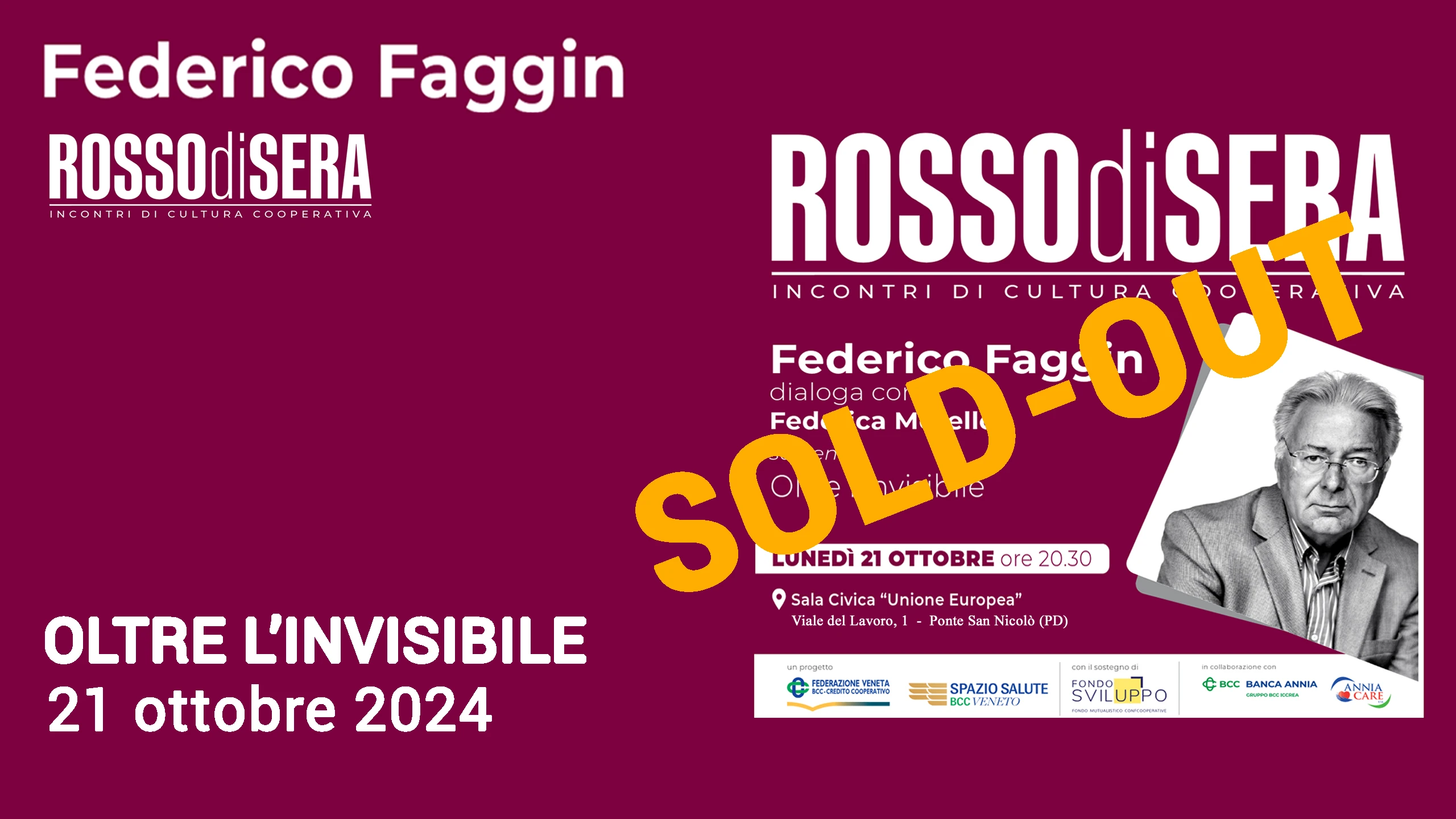 Convegno Banner Hero Faggin SOLDOUT 16-10-2024