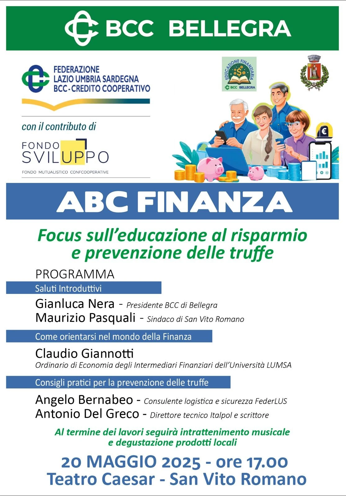 Evento "ABC Finanza – Focus sull’educazione al risparmio e prevenzione delle truffe"
