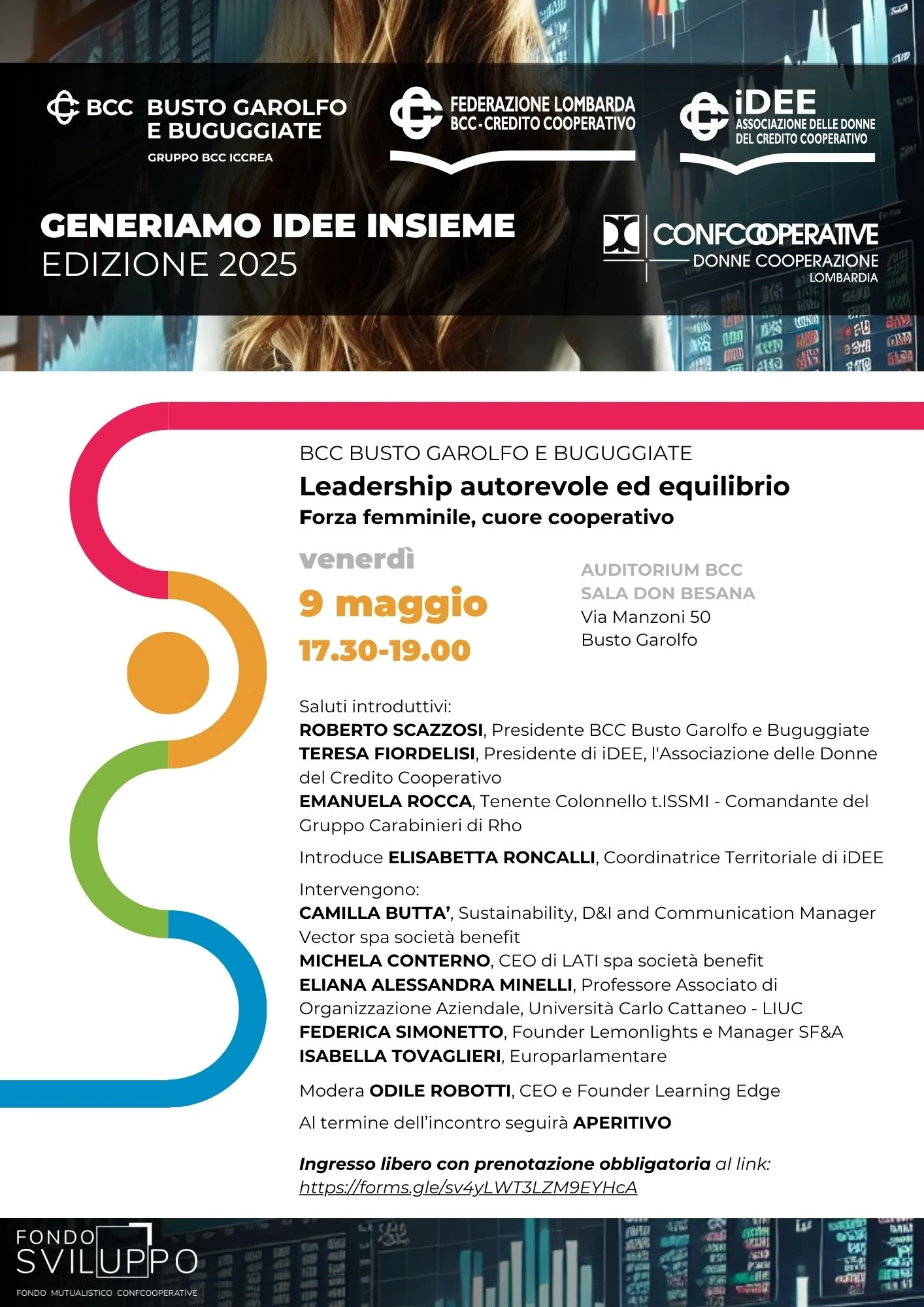 Il 9 maggio a Busto Garolfo convegno sulle donne nelle Bcc "Leadership autorevole ed equilibrio. Forza femminile, cuore cooperativo"